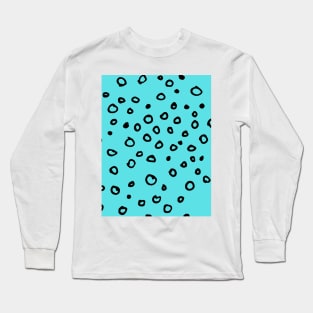 Abstract boho black bubble pattern Long Sleeve T-Shirt